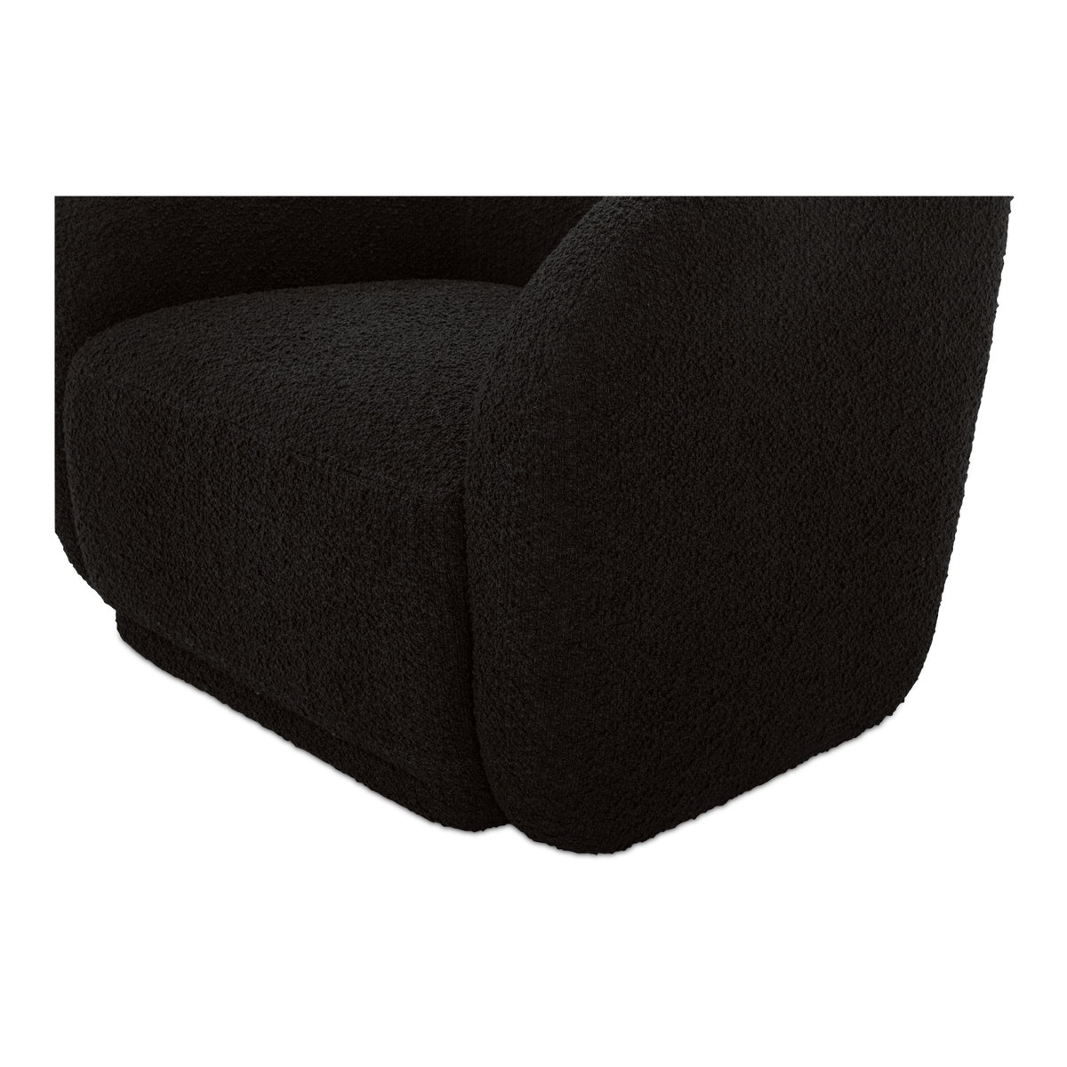 Faye Accent Chair Black Boucle, by Moe's Home, 37" width x 29.25" height x 33" depth View 5