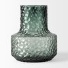 Jolene 7' Green Waterglass Glass Vase, by Mercana, 6.3" length x 6.3" width x 7.2" height thumbnail 5