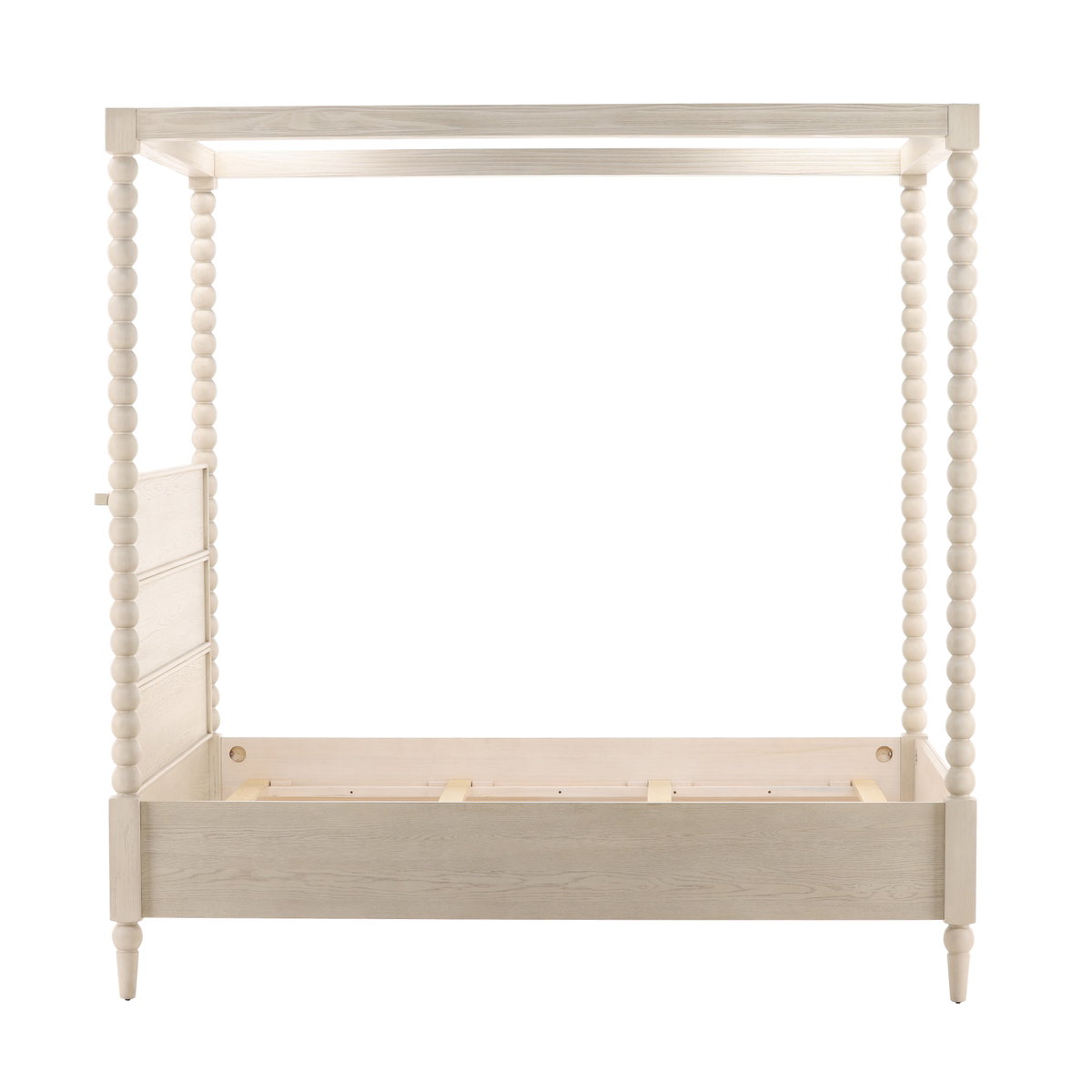 Marcellina Bed King Whitewash, by Dovetail, 80.5" width x 90" height x 87.3" depth View 3