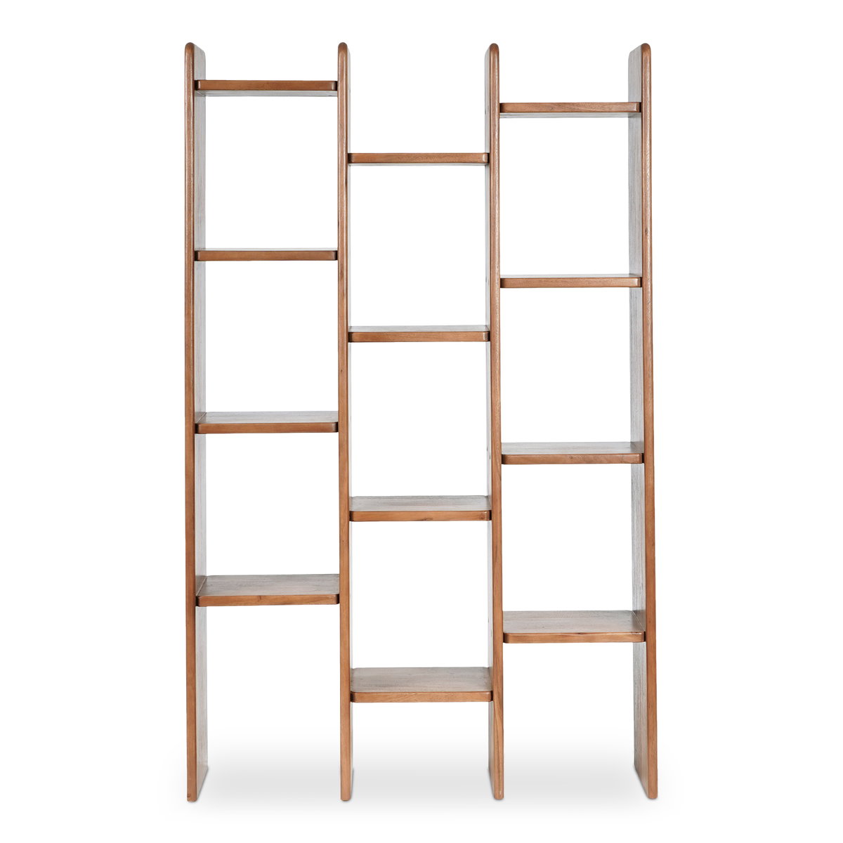 Orson Bookcase Brown, Shelving & Bookcase by Moe's Home, 43.31" width x 68.9" height x 11.81" depth View 1