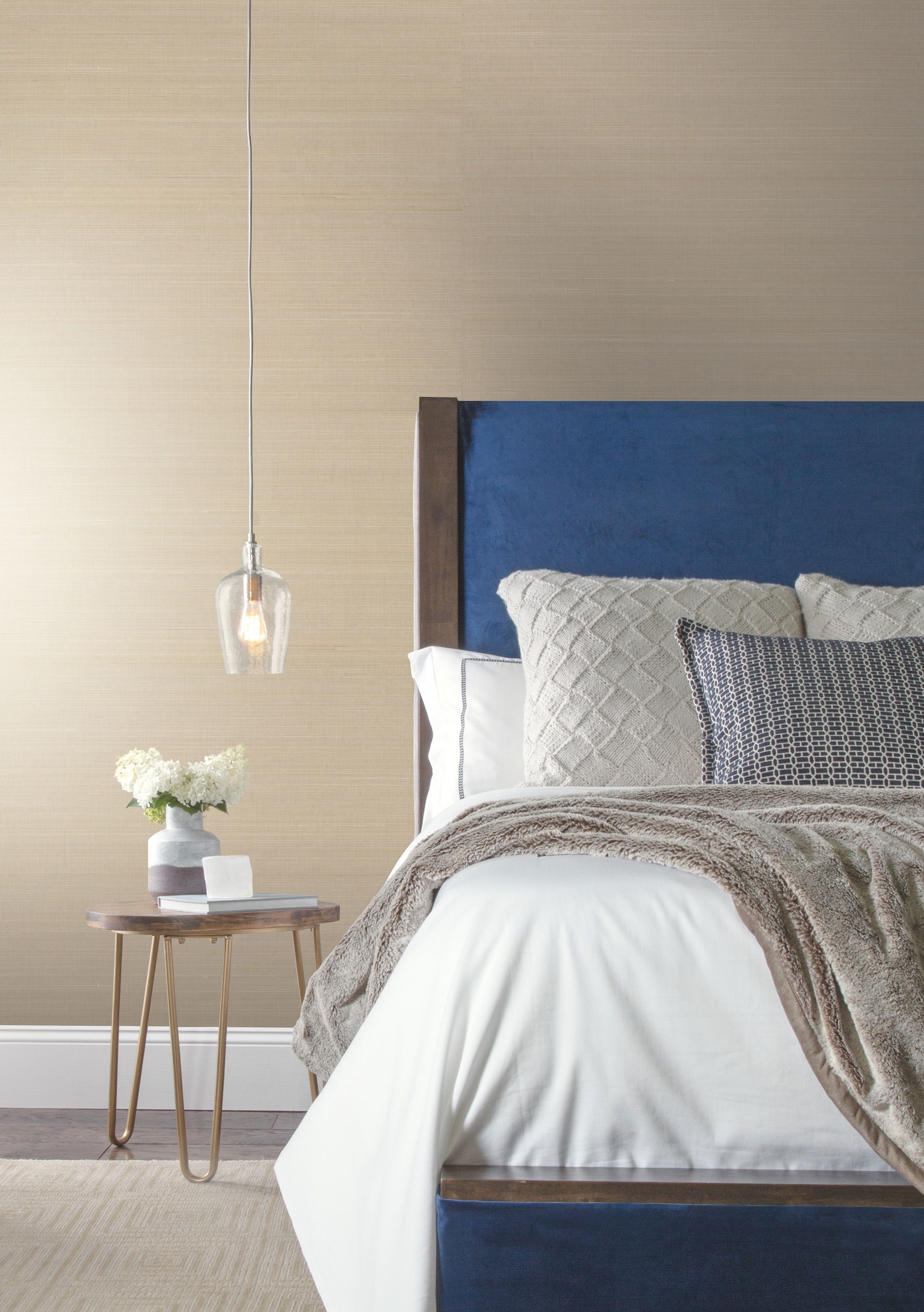 Abaca Weave Beige Wallpaper large image 