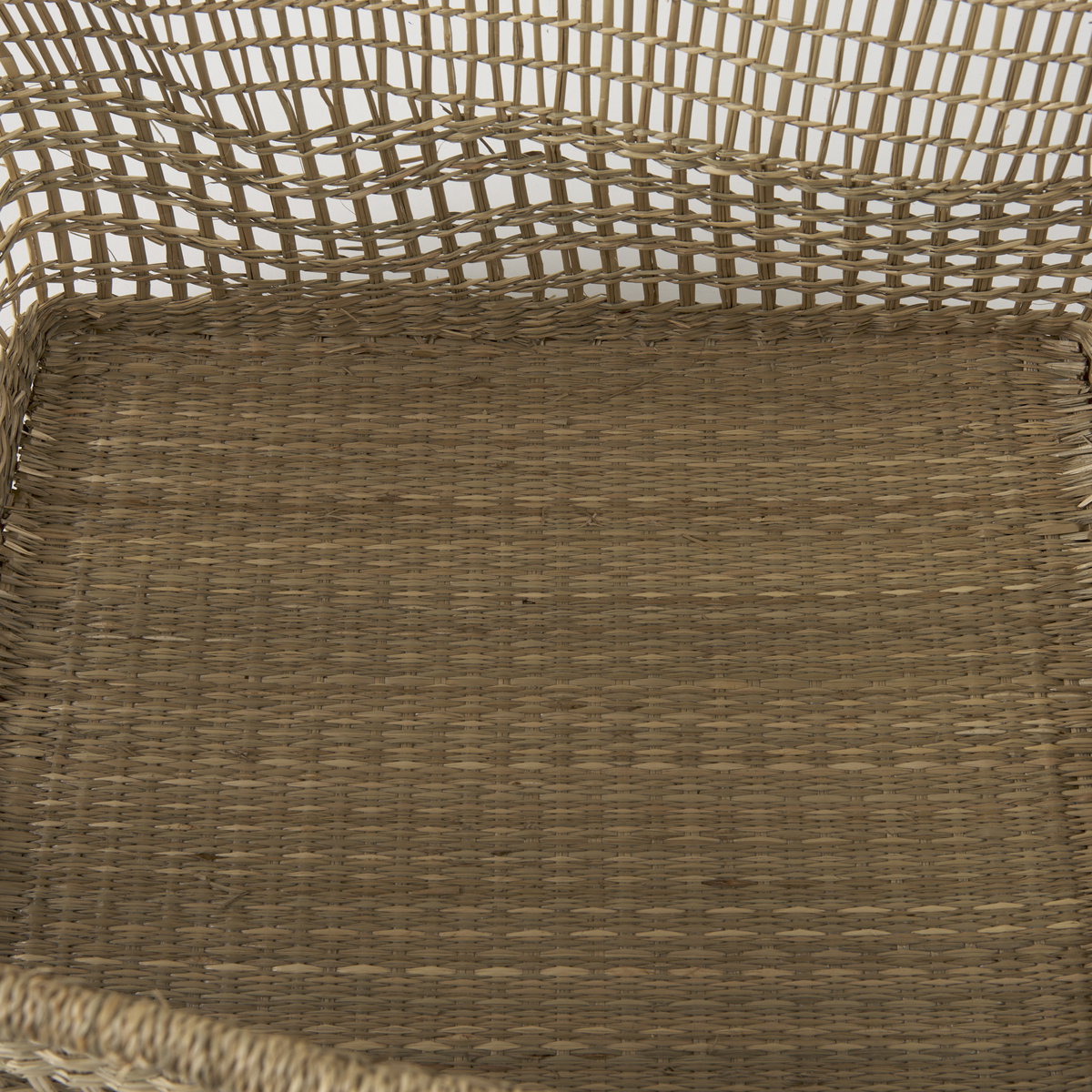 Bellisa 18.5L x 14.6W x 11.0H (Set of 2) Medium Brown Seagrass Rectangular Basket with Handles, Bins & Basket by Mercana, 18.5" length x 13.39" width x 11.02" height View 8