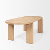Sohan Light Brown Wood Oval Dining Table thumbnail 7