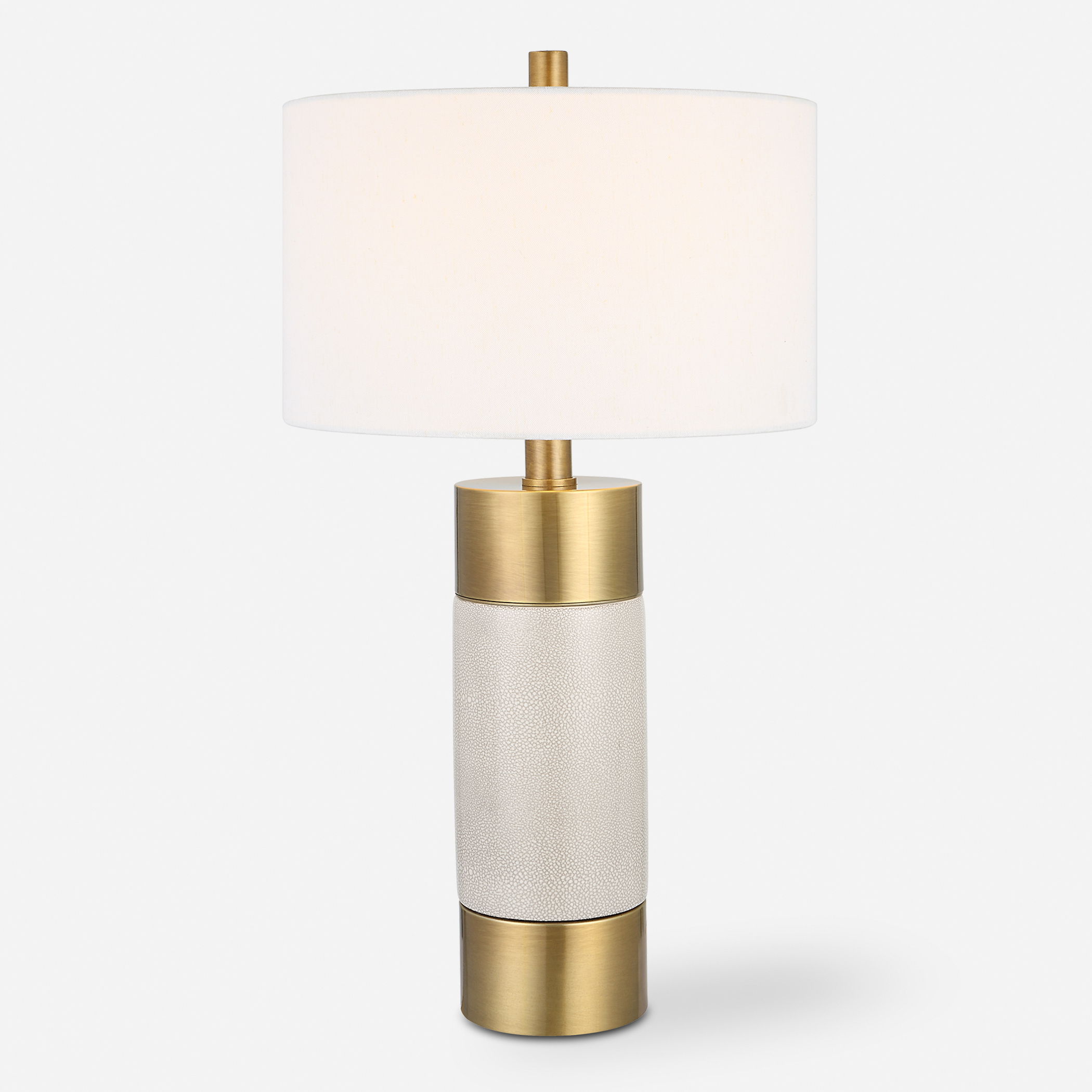 Adelia Ivory & Brass Table Lamp large image 