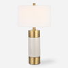 Adelia Ivory & Brass Table Lamp thumbnail 0