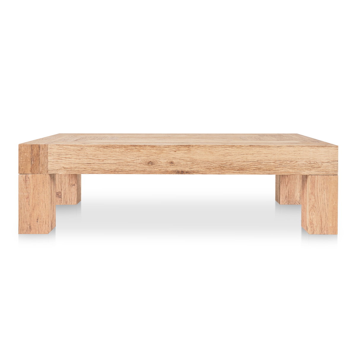 Evander Coffee Table Rectangle Aged Oak, by Moe's Home, 60" width x 16.5" height x 32" depth View 1