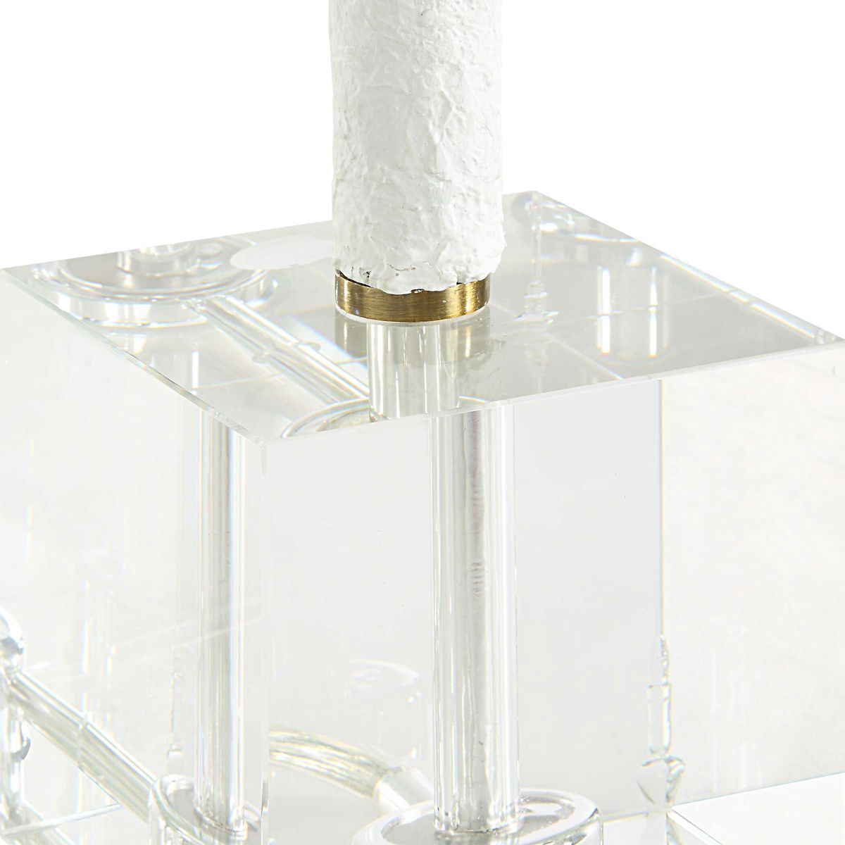 Helena Slender White Table Lamp, by Uttermost, 14" width x 36" height x 14" depth View 8