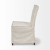Elbert I Cream Fabric Slip-Cover Brown Wooden Base Dining Chair thumbnail 4