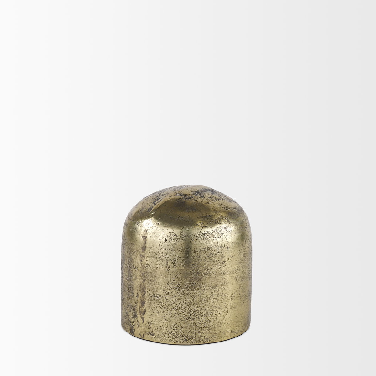 Quonset Short Brass Finished Aluminum Metal Ornament, Decorative Object by Mercana, 6.5" length x 6.5" width x 7" height View 6