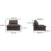 Thurlow Slipper Chair Espresso Brown Leather thumbnail 6