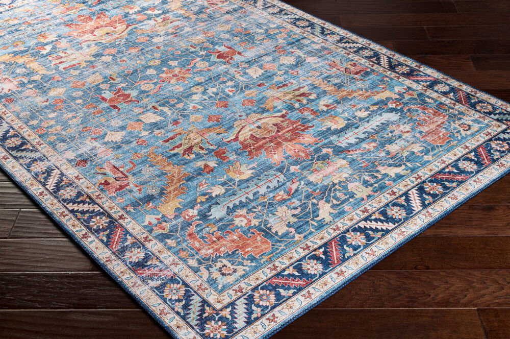 Iris Machine Woven Rug, by Surya, 3'9.28" length x 2'2.38" width