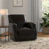Taft Leather Swivel Chair, Onyx Black, Seating by Sarreid, 32" length x 30" width x 33" height thumbnail 14