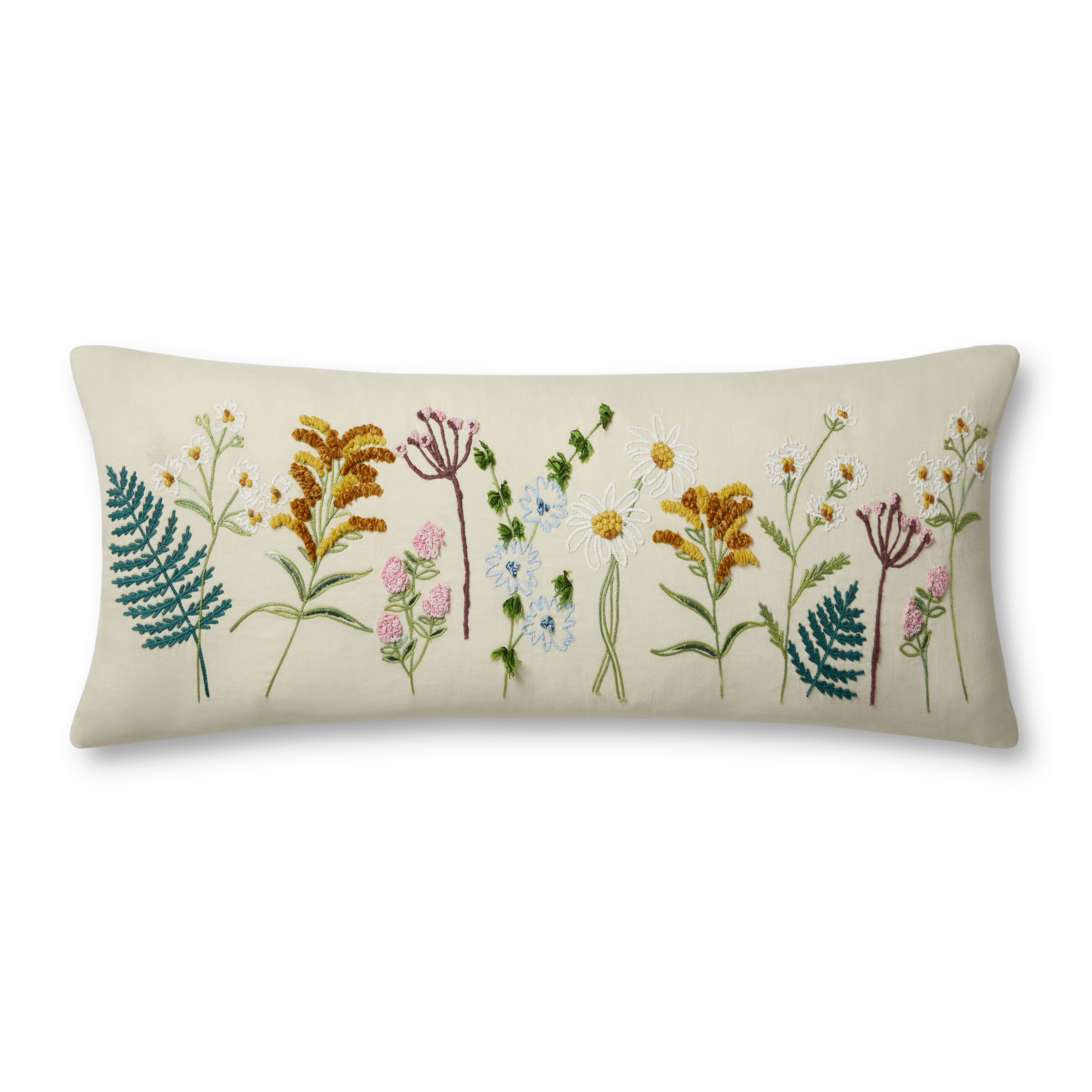 Rifle Paper Co. x Loloi Pillows Pillow, Decorative Pillow, 13" length x 35" width