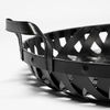 Lito (Set of 2) Black Woven Metal Round Serving Trays, Decorative Tray by Mercana, 26.77" length x 23.82" width x 5.51" height thumbnail 6