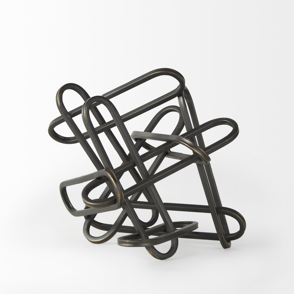 Henderson  Black Metal Paperclip Decorative Object, by Mercana, 10.43" length x 8.27" width x 7.68" height View 6