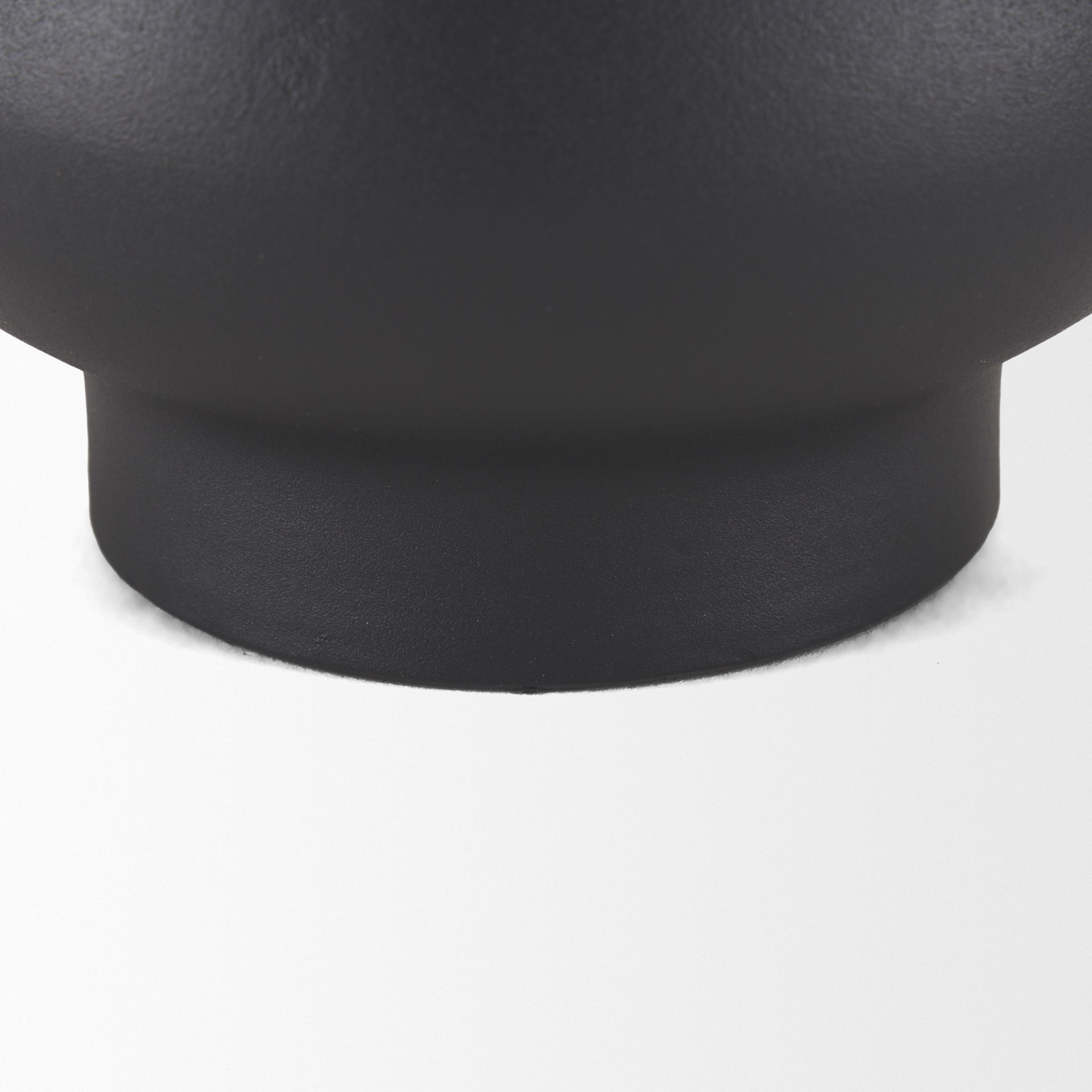 Tasya Small Matte Black Metal Vase large image 