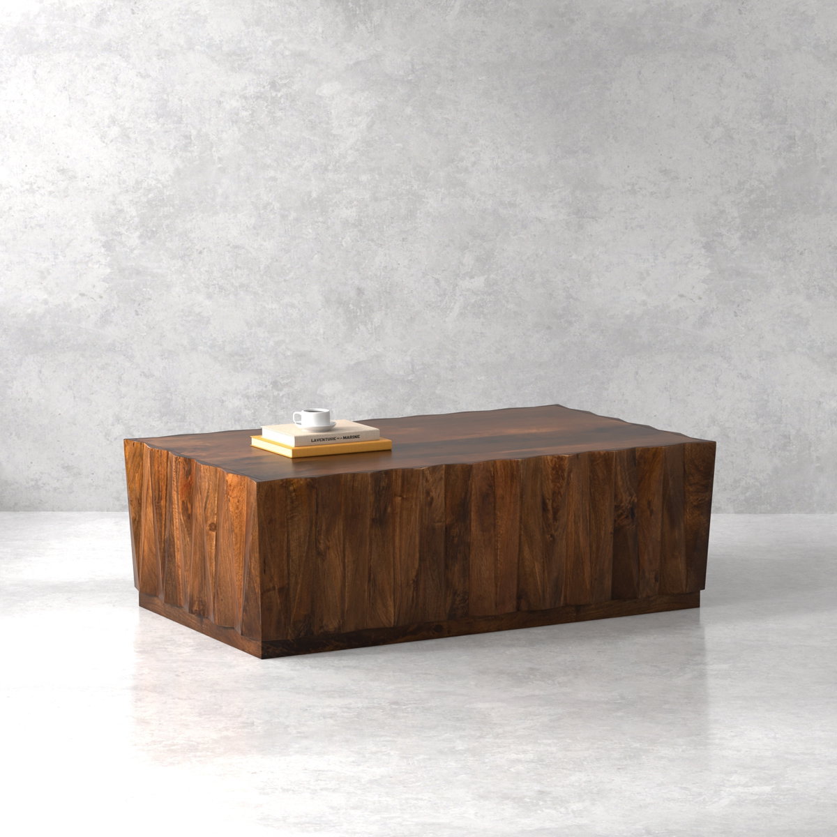 Denali Rectangle Cocktail Table, by Sarreid, 2'8" length x 4'6" width x 1'6" height View 13
