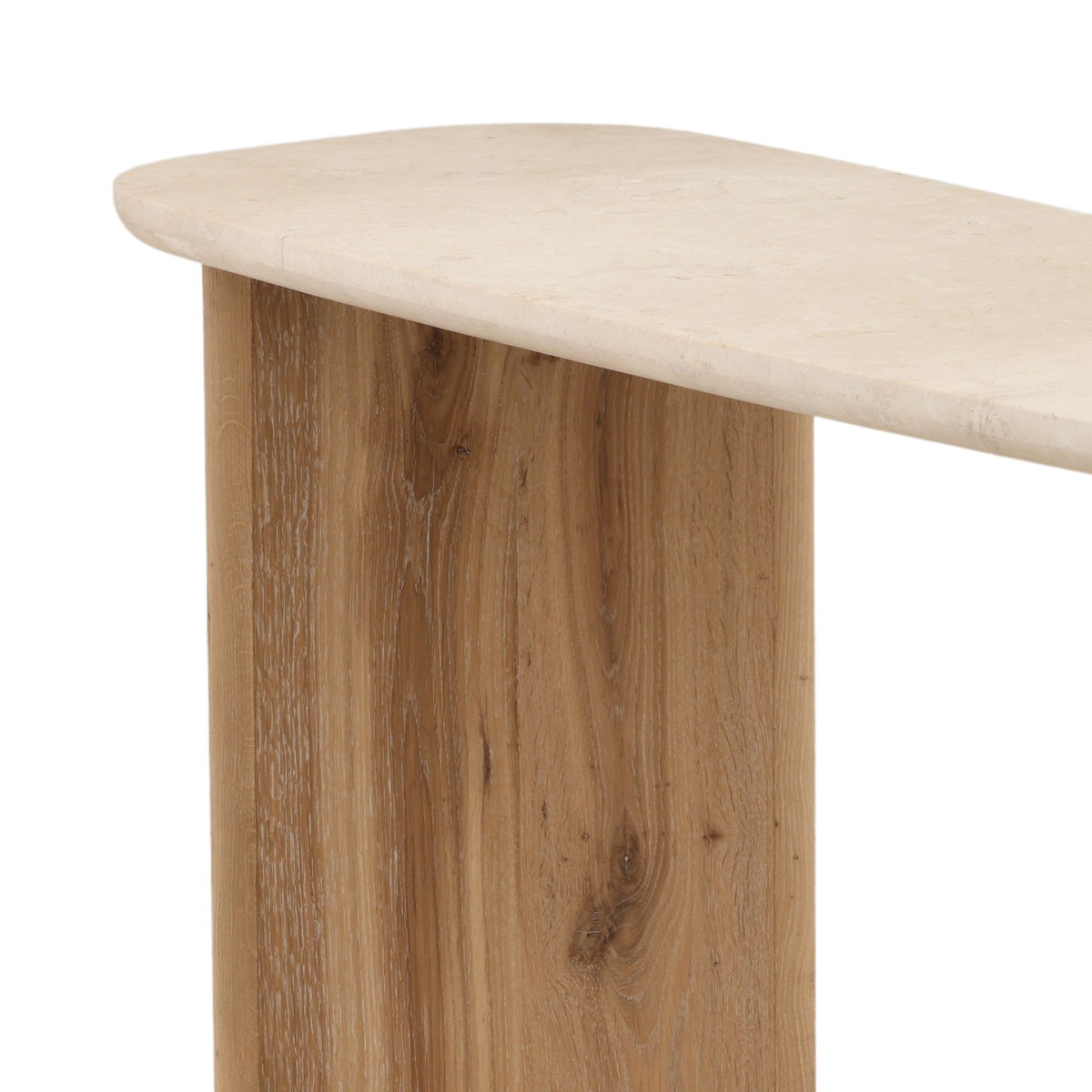 Aelwyn Console Table Natural, by Dovetail, 63" width x 30.16" height x 18.78" depth View 7