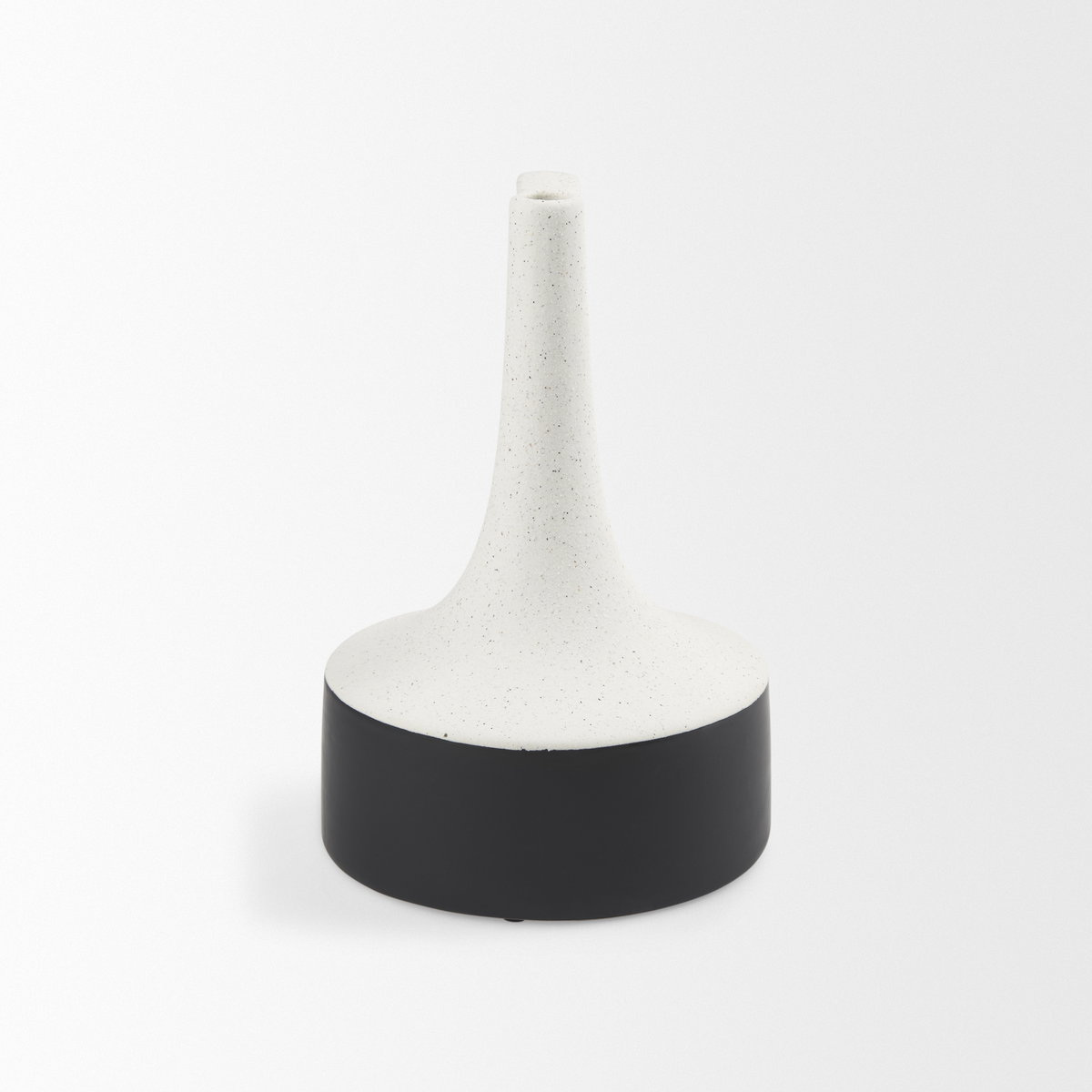 Burton 11.6H Medium White and Black Ceramic Jug Vase, Decorative Jar by Mercana, 6.89" length x 6.89" width x 10.04" height View 4