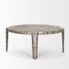 Randy Silver Nickel Cast Aluminum Metal Coffee Table, by Mercana, 37.8" length x 18.9" width x 37.8" height thumbnail 5