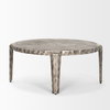 Randy Silver Nickel Cast Aluminum Metal Coffee Table, by Mercana, 37.8" length x 37.8" width x 18.9" height thumbnail 5