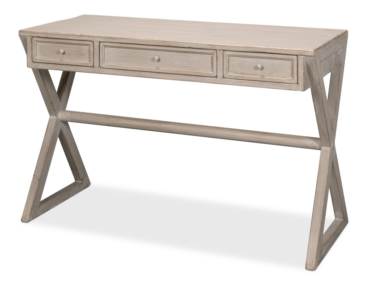 Kitchen Desk  Stone Grey, by Sarreid, 1'10" length x 4'3" width x 2'8" height View 1