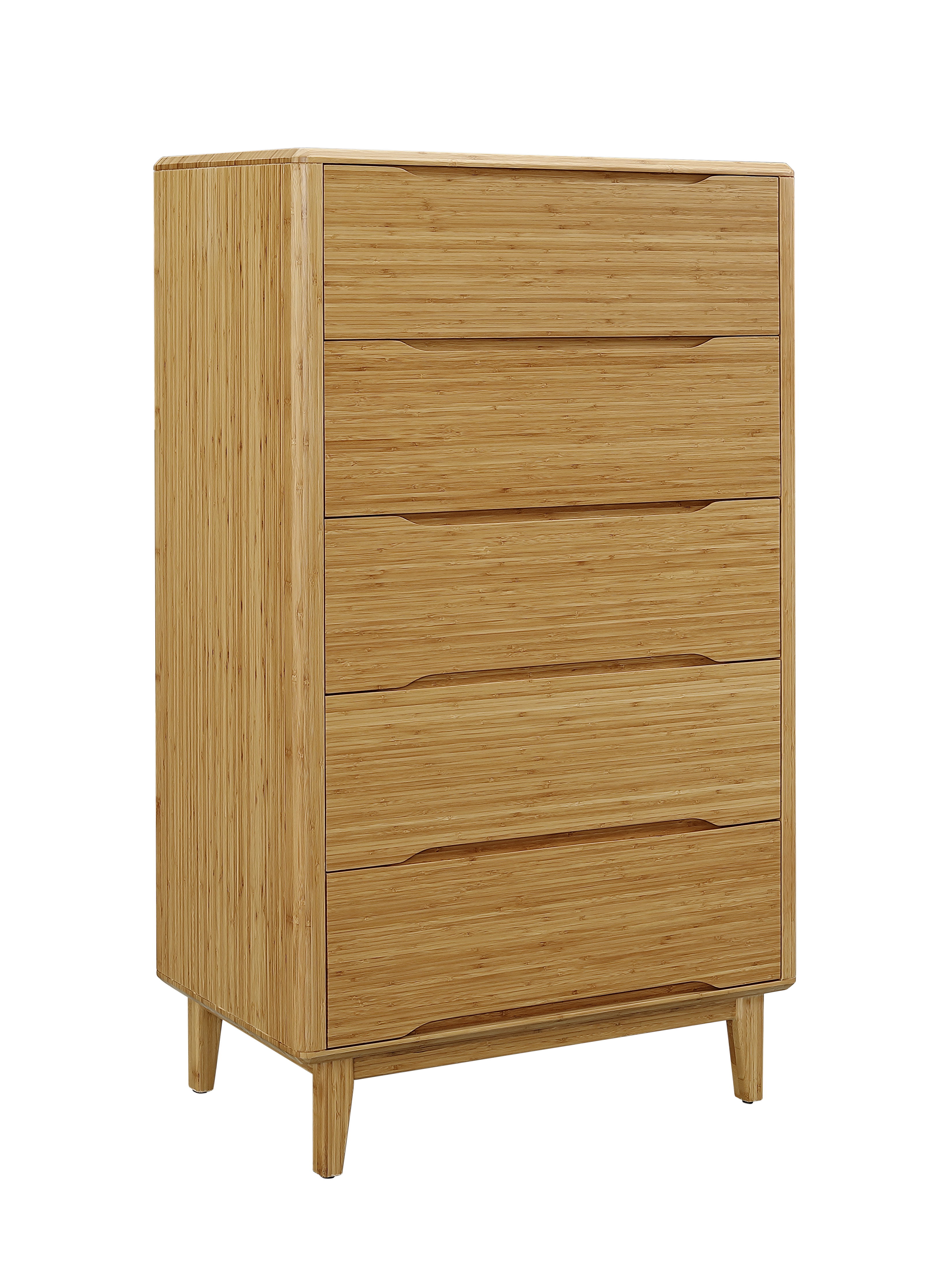 Currant Five Drawer High Chest, Caramelized, Dresser by Greenington, 19" length x 32" width x 52" height View 1