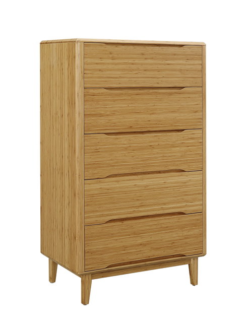 Currant Five Drawer High Chest, Caramelized