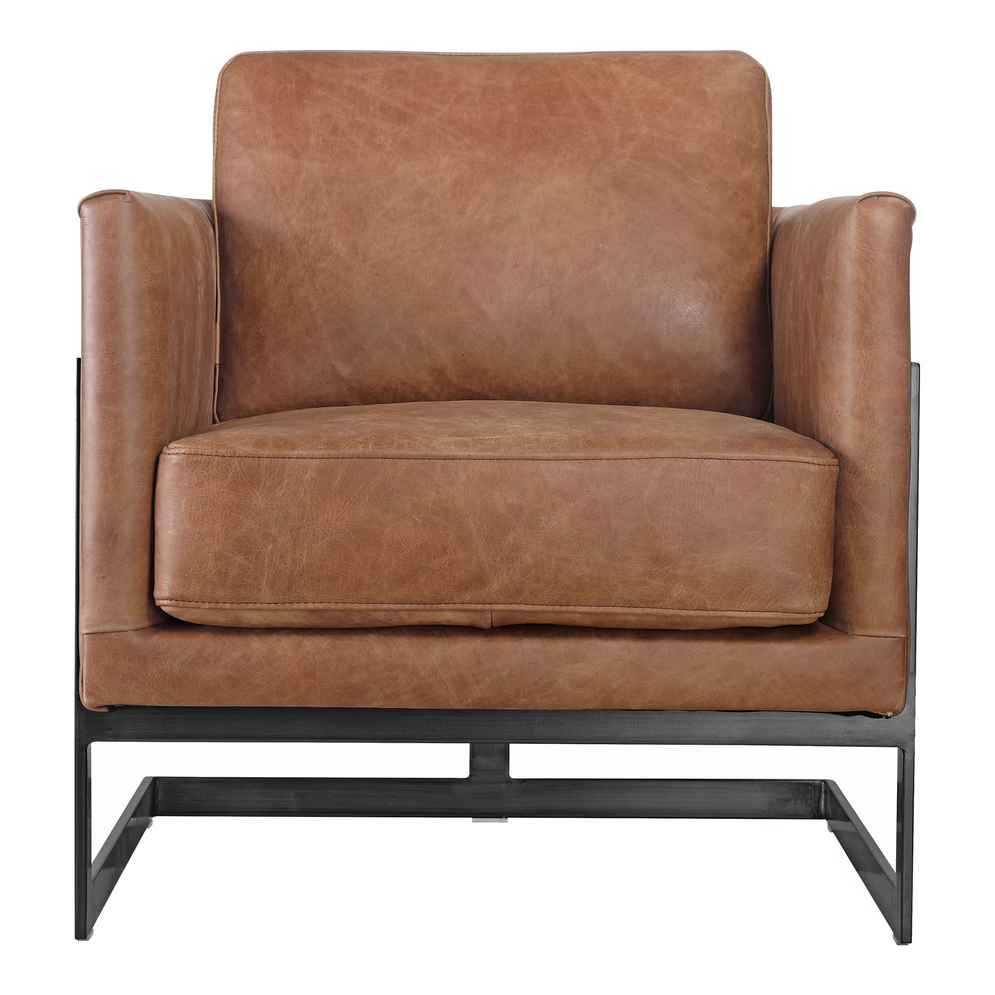 Luxley Club Chair Brown, Accent Chair by Moe's Home, 27" width x 30" height x 31" depth View 1
