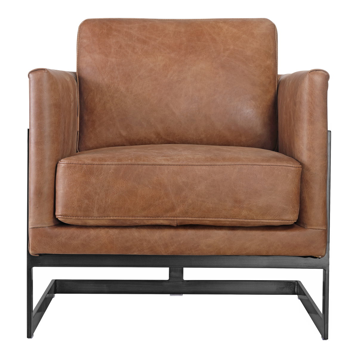 Luxley Club Chair Brown, Accent Chair by Moe's Home, 27" width x 30" height x 31" depth View 1