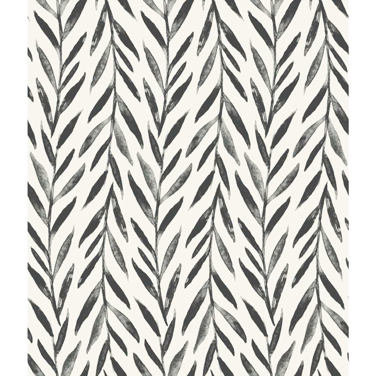 Willow Black Wallpaper, by York Wall, 33' length x 1'8.5" width x 0.02" depth