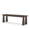 Wolcott Rectangular Dark Brown Solid Wood Bench, Benche by Mercana, 60" length x 16" width x 18" height thumbnail 1