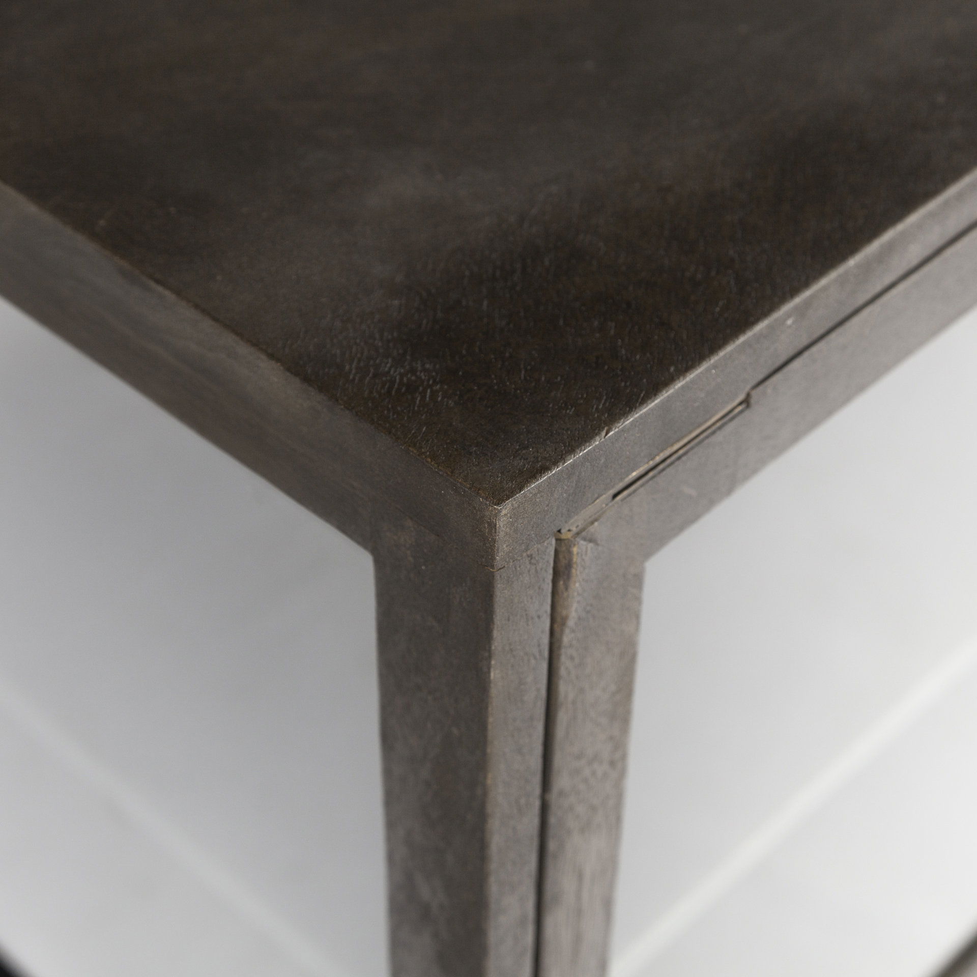 Arelius 70L x 18.75W x 32H Black-Brown Wood, Black Metal Base with 4 Glass Cabinet Doors Sideboard, Sideboards & Buffet by Mercana, 70" length x 18.75" width x 32" height View 7