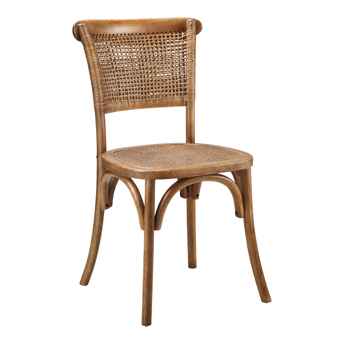Churchill Dining Chair Light Brown - Set Of Two, by Moe's Home, 18" width x 34.5" height x 22.5" depth View 4