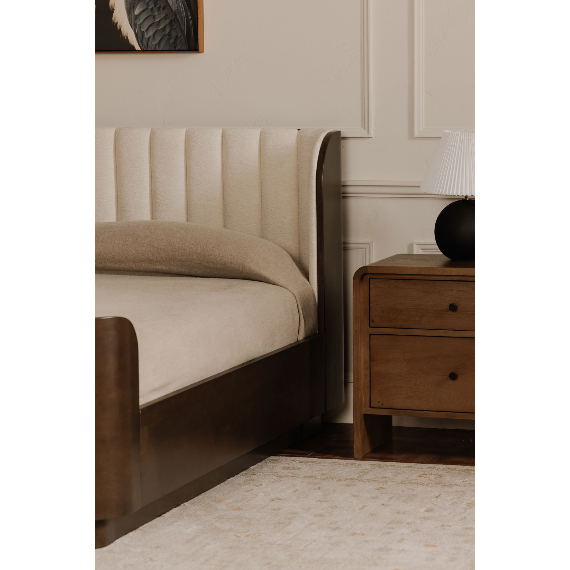 Scarlette Queen Bed Cream large image 