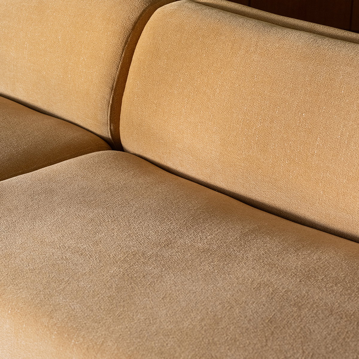 Naomi Convex Sofa Golden Yellow, Sectional Sofa by Moe's Home, 80.7" width x 28.3" height x 39" depth View 8