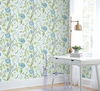 Teahouse Floral Light Blue Wallpaper thumbnail 1