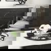 Kimbel 24L x 24W Black Metal Mirrored Base Round Tray thumbnail 3