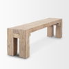 McArthur Whitewash Reclaimed Wood Bench, Benche by Mercana, 70" length x 14" width x 18" height thumbnail 7