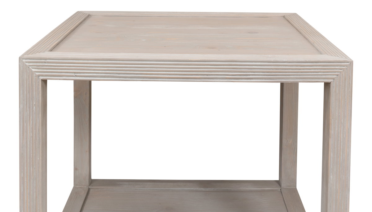 Camden Side Table, by Sarreid, 2'4" length x 1'10" width x 2' height View 3
