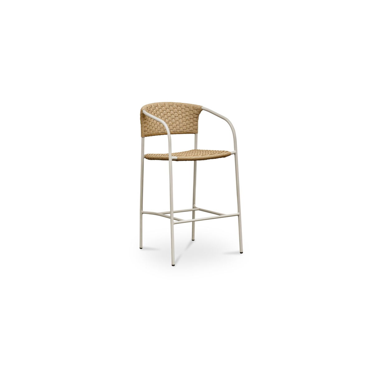 Zola Outdoor Bar Stool Natural, Outdoor Chair by Moe's Home, 2' width x 3'6.6" height x 1'11" depth View 2