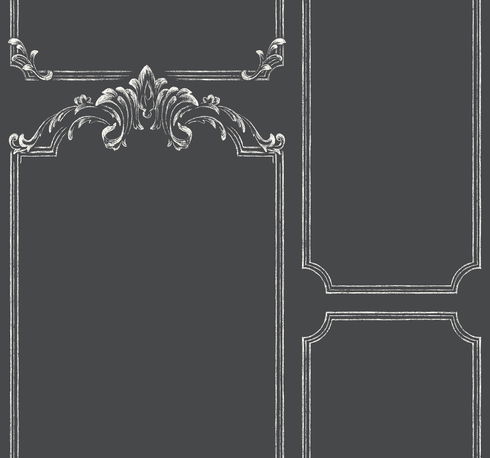 Chalkboard Black & White Wallpaper