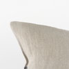 Raquel 13x21 Beige and Black Fabric Plaid Pillow Cover, Decorative Pillow by Mercana, 13" length x 21" width x 0.2" height thumbnail 6