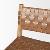 Shane Low Back 25.75in Seat Counter Stool | Brown Leather with Wood, Counter & Bar Stool by Mercana, 19" length x 21" width x 38" height thumbnail 11