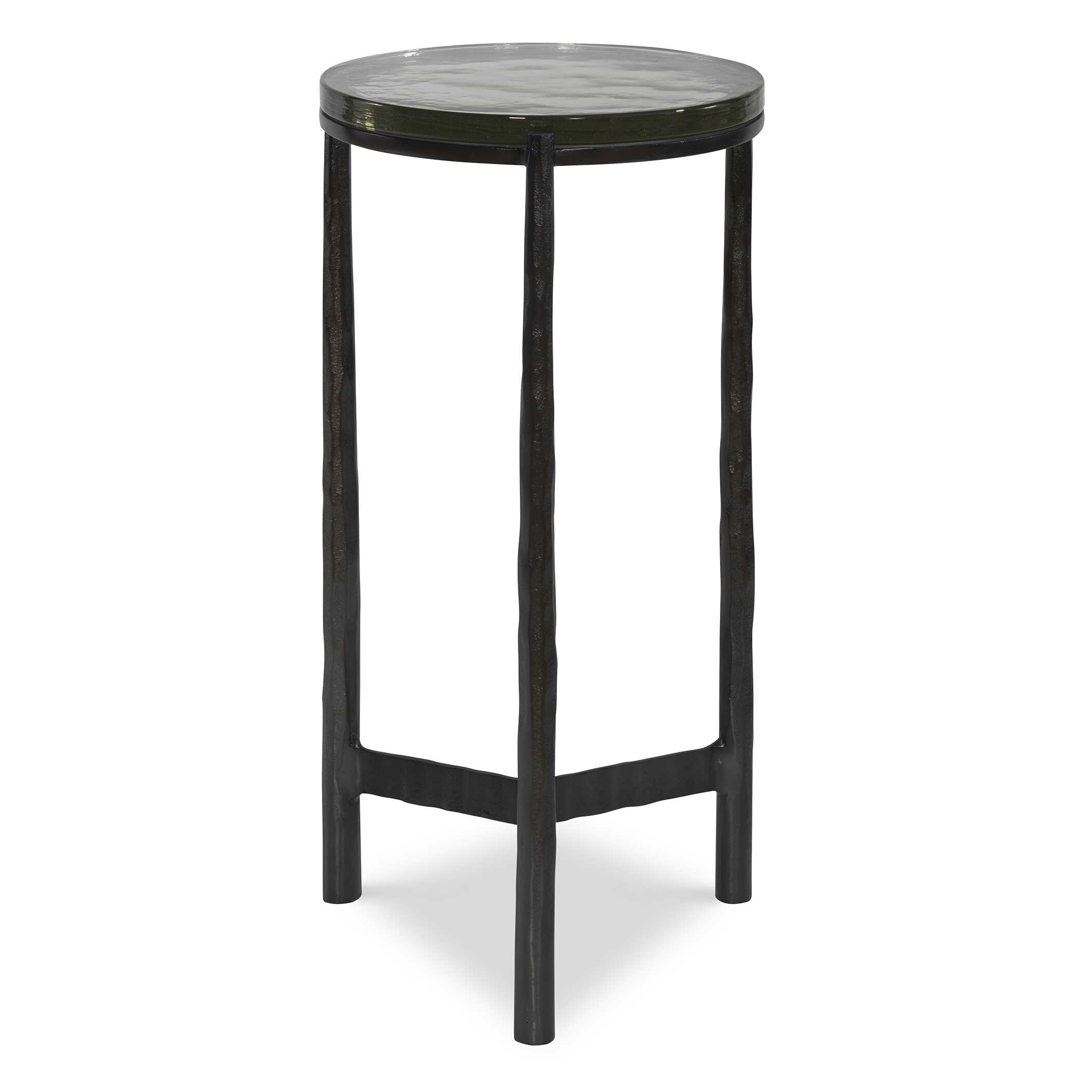 Eternity Iron & Glass Accent Table, Furniture by Uttermost, 12" width x 22.5" height x 12" depth View 5