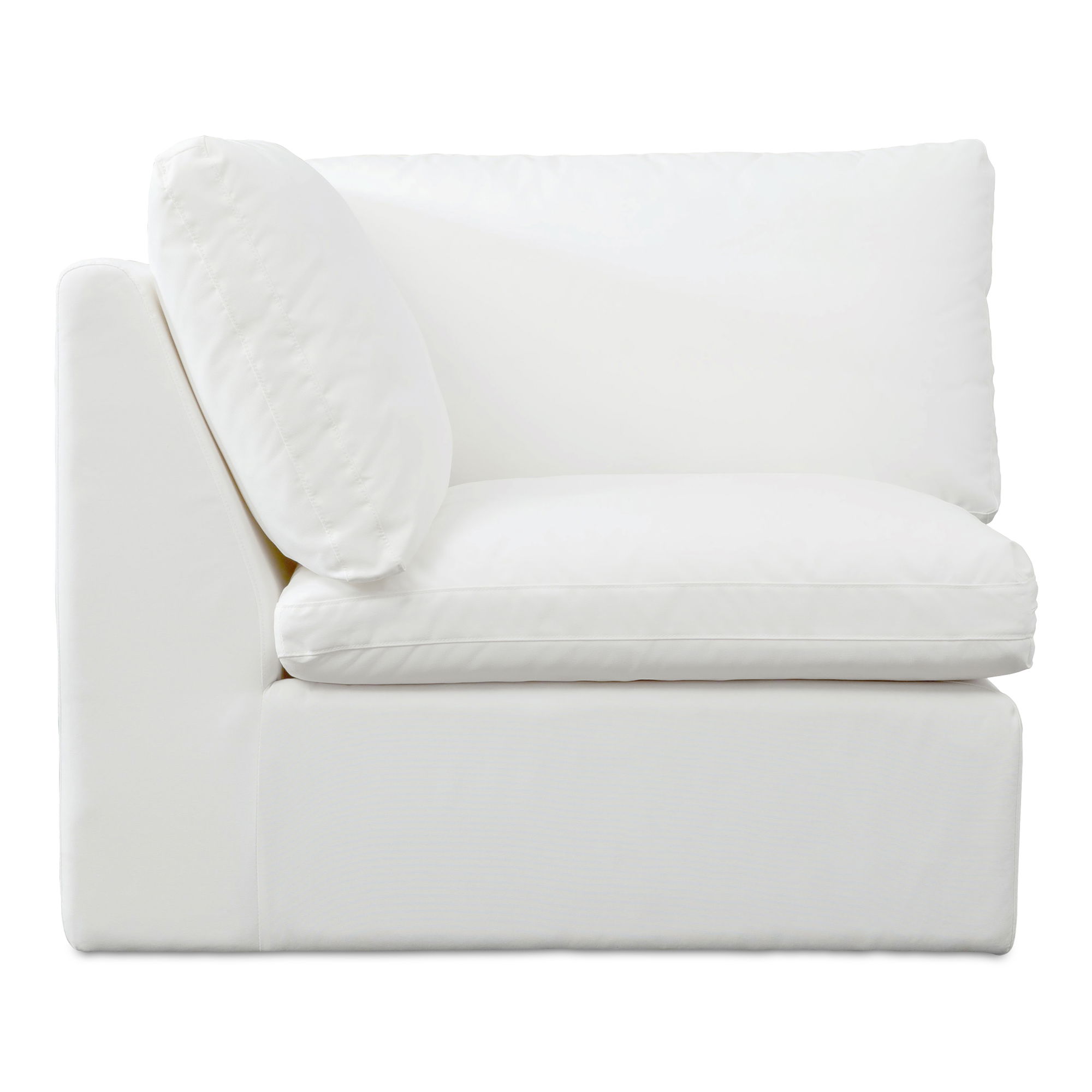 Miles Outdoor Corner White, Sectional Sofa by Moe's Home, 40" width x 35.8" height x 40" depth View 4