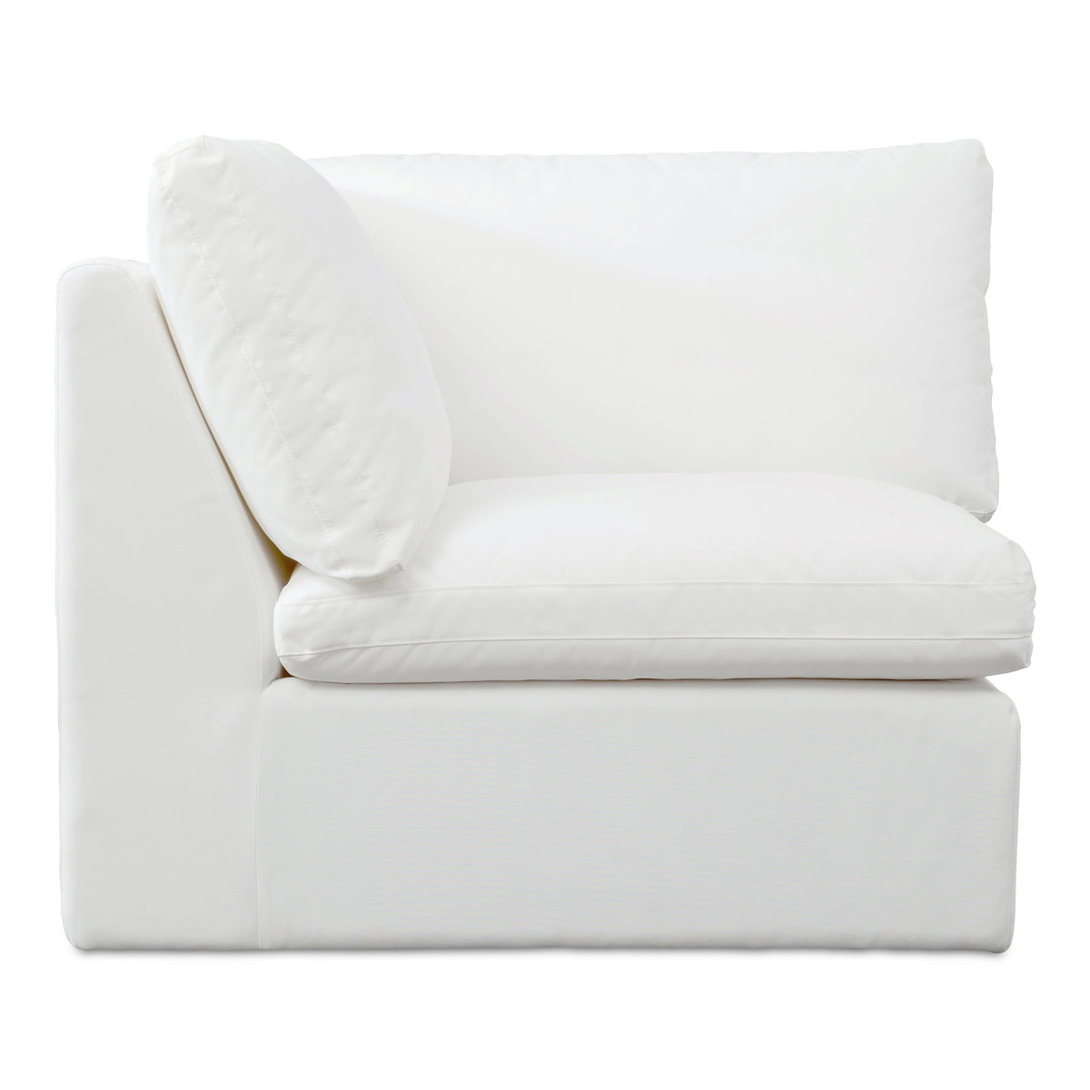 Miles Outdoor Corner White, Sectional Sofa by Moe's Home, 40" width x 35.8" height x 40" depth View 4