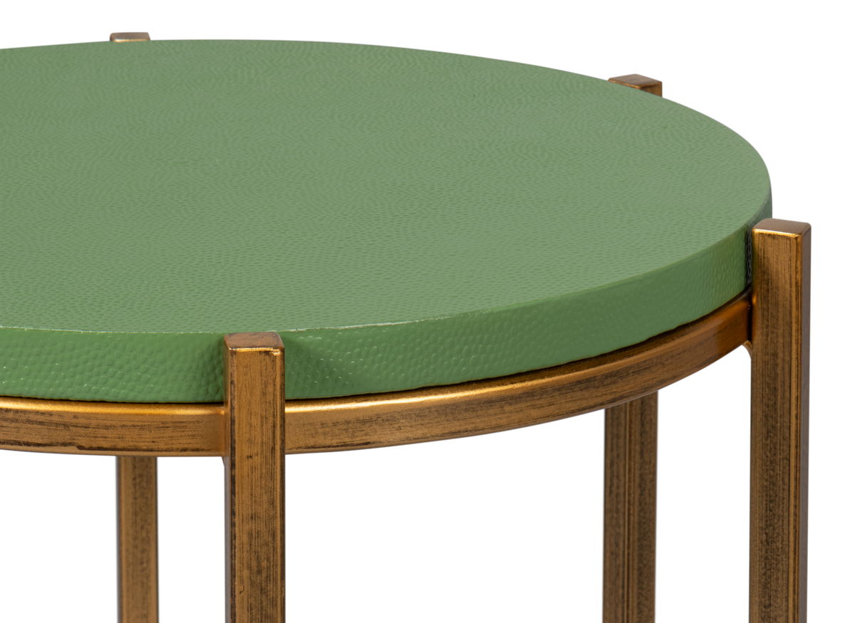 Spence Side Table  Watercress, by Sarreid, 1'4" length x 1'4" width x 1'9" height View 5