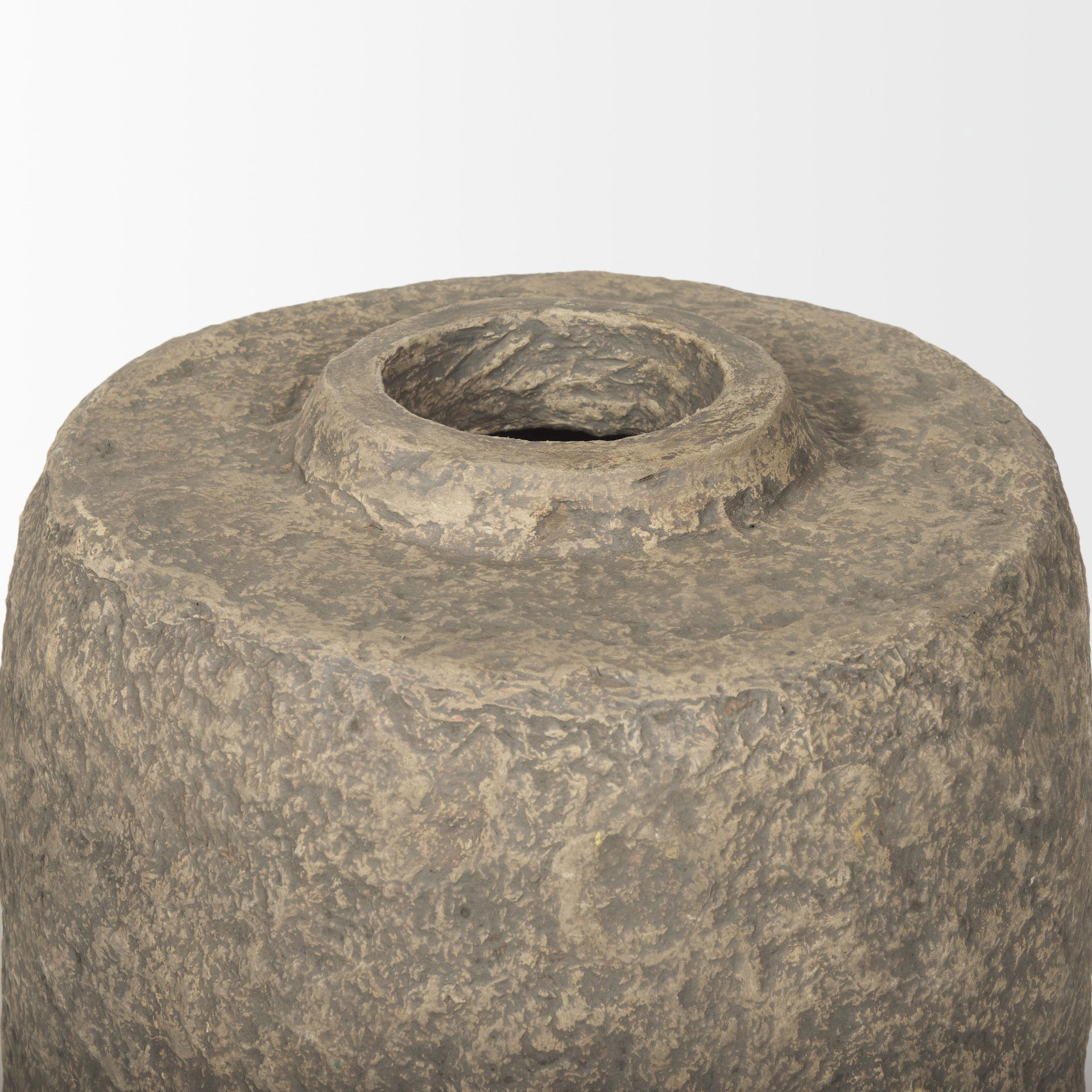 Rama Large Gray Paper Mache Floor Vase, by Mercana, 19" length x 19" width x 33" height View 4