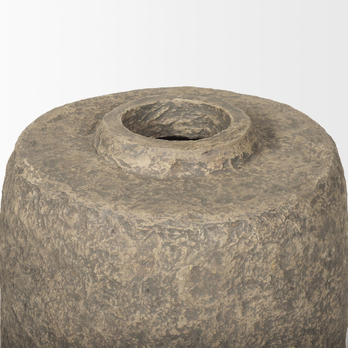 Rama Large Gray Paper Mache Floor Vase, by Mercana, 19" length x 19" width x 33" height View 4